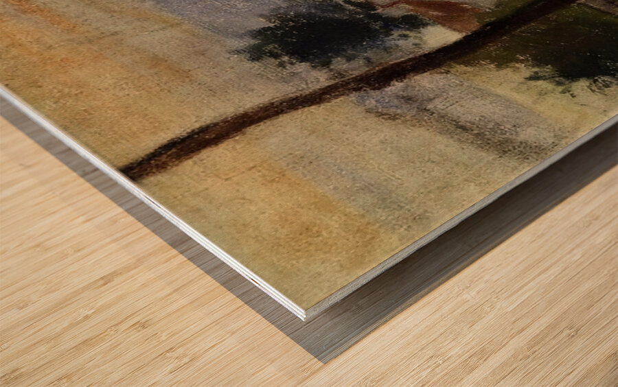 Landscape at Louveciennes 1869 Camille Pissarro Wood print