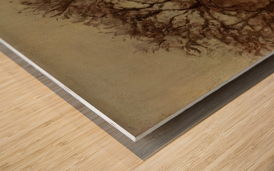 Chestnut Orchard in Winter 1872 Camille Pissarro Wood print