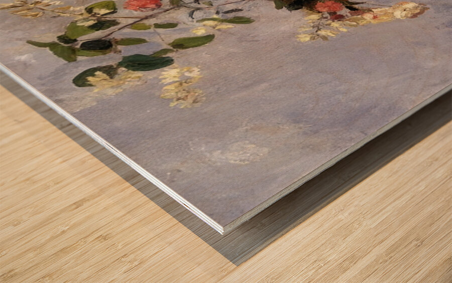 Bouquet of Flowers 1873 Camille Pissarro Wood print