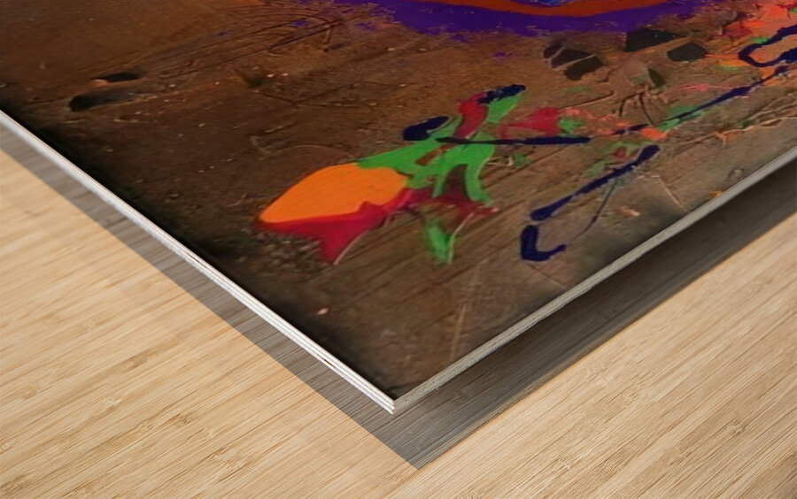 John Hoyland 6 Wood print