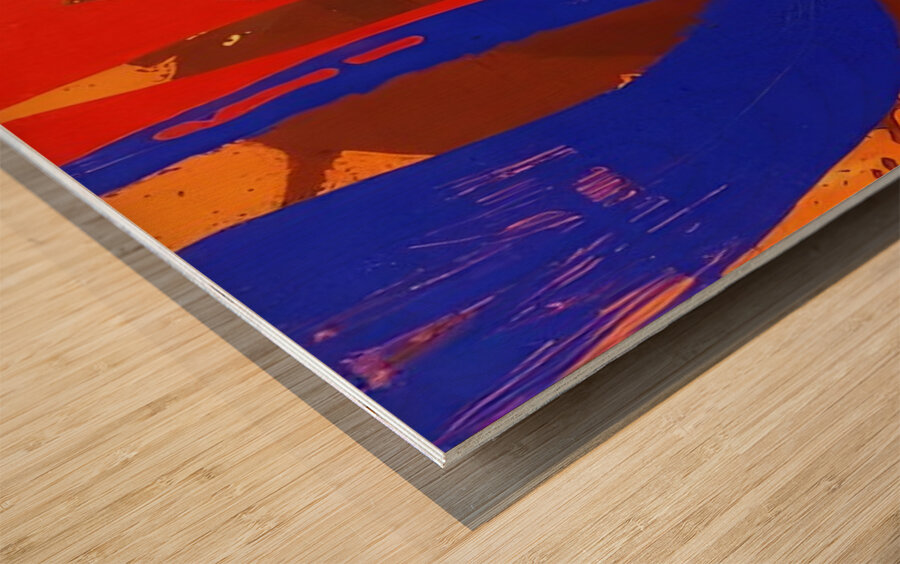 John Hoyland 16 Wood print