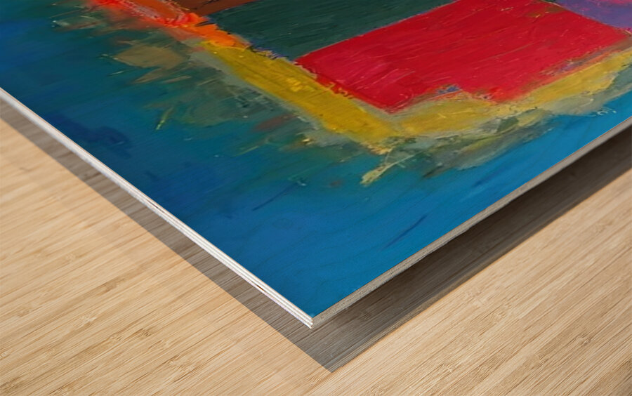 John Hoyland 25 Wood print