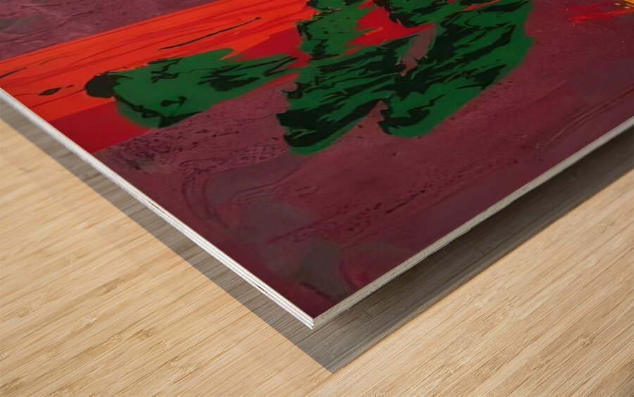 John Hoyland 35 Wood print