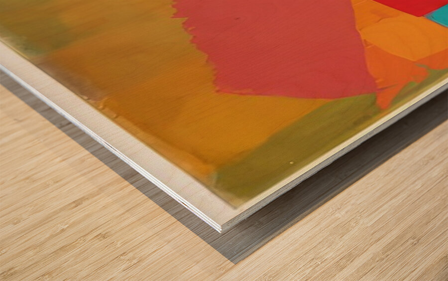 John Hoyland 40 Wood print