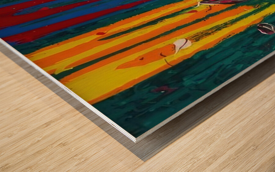 John Hoyland 61 Wood print