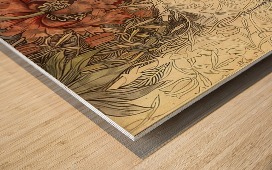 William Morris 4 Wood print