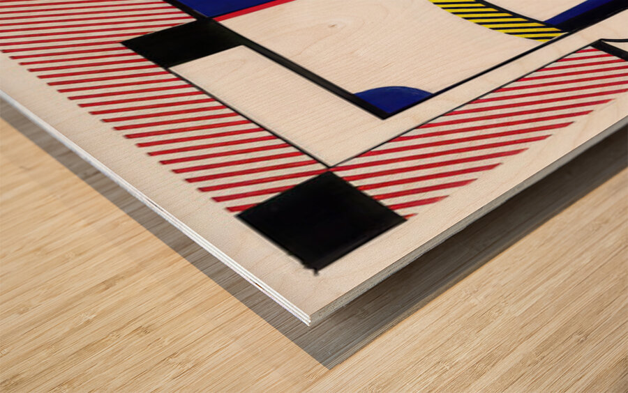 Roy Lichtenstein 5 Wood print