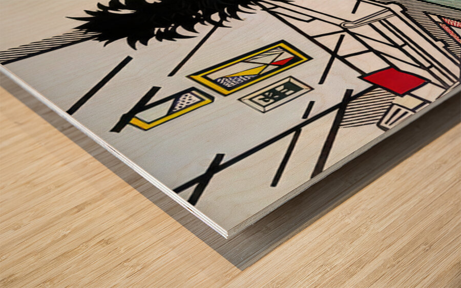 Roy Lichtenstein 50 Wood print