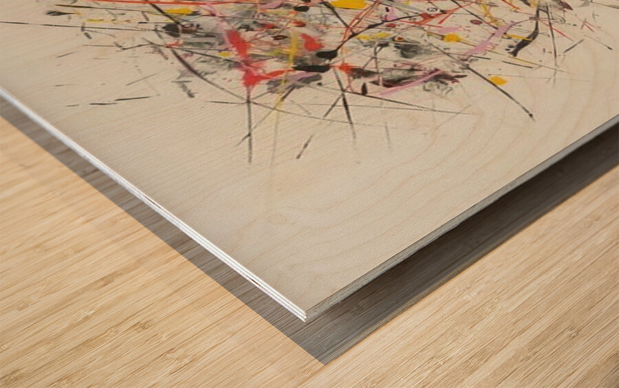Jackson Pollock 3 Wood print