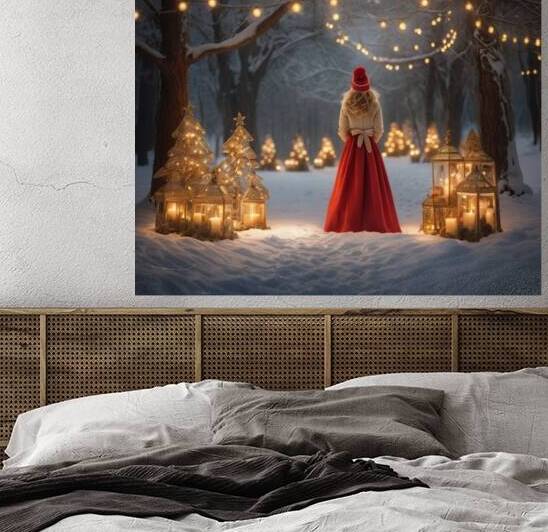 Elegant Winter Wonderland Christmas Scene – Magical Holiday Decor Inspiration by amr samer