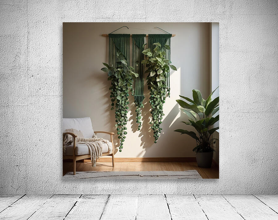 Boho Leaf Macrame Wall Hanging Wall Preview