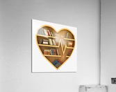 Bookshelf Heart Acrylic Print