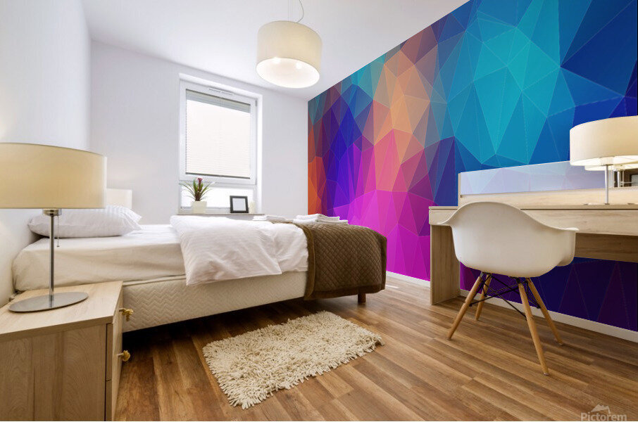 Triangles Polygon Color Mural print