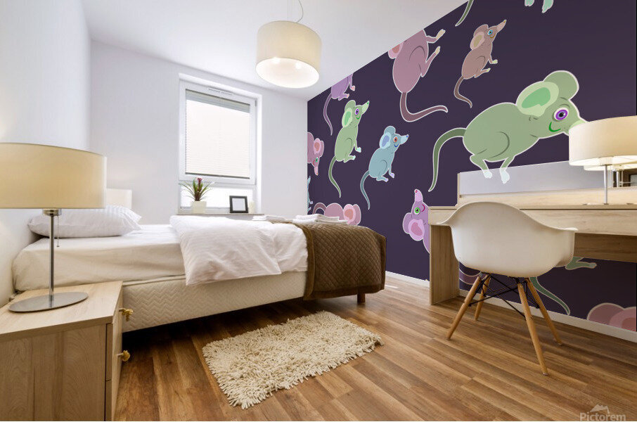 Animals Mouse Cartoon Mural print