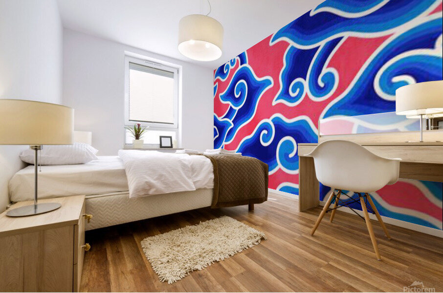 batik megamendung Mural print