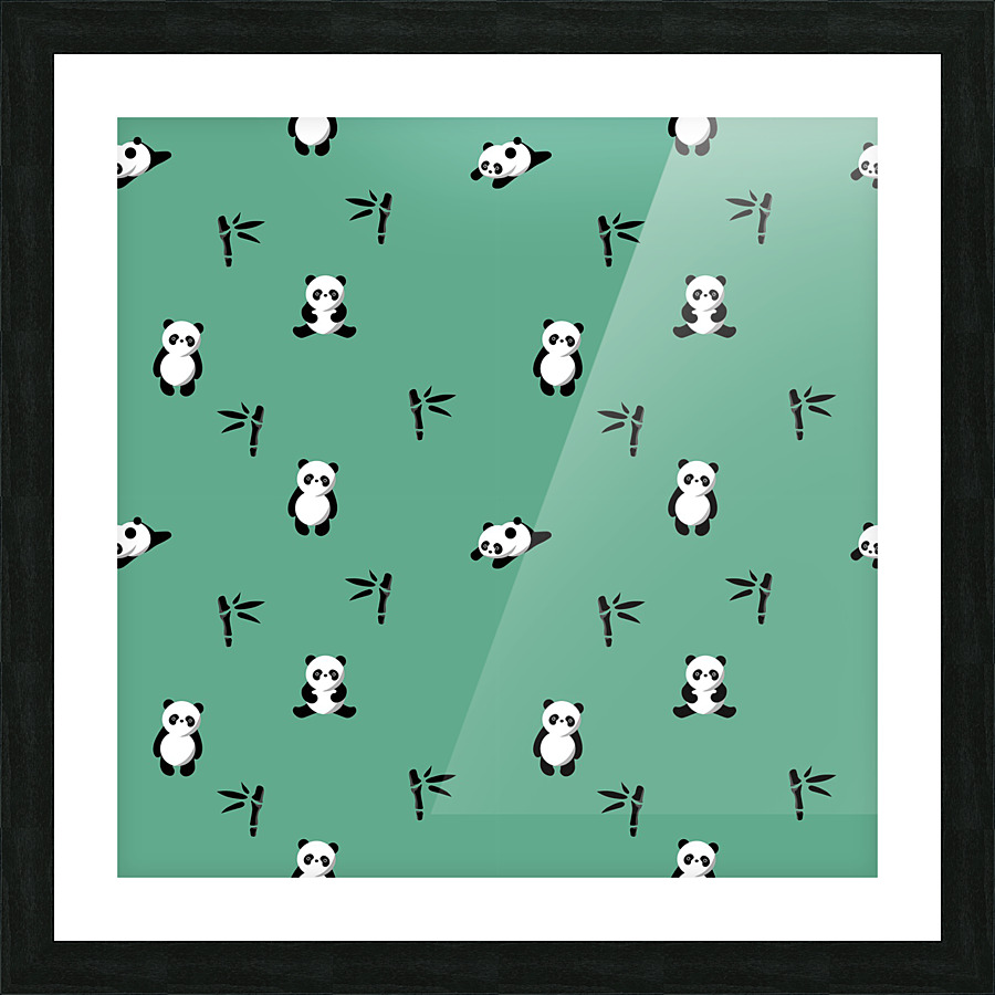 Pandas Pattern Picture Frame print