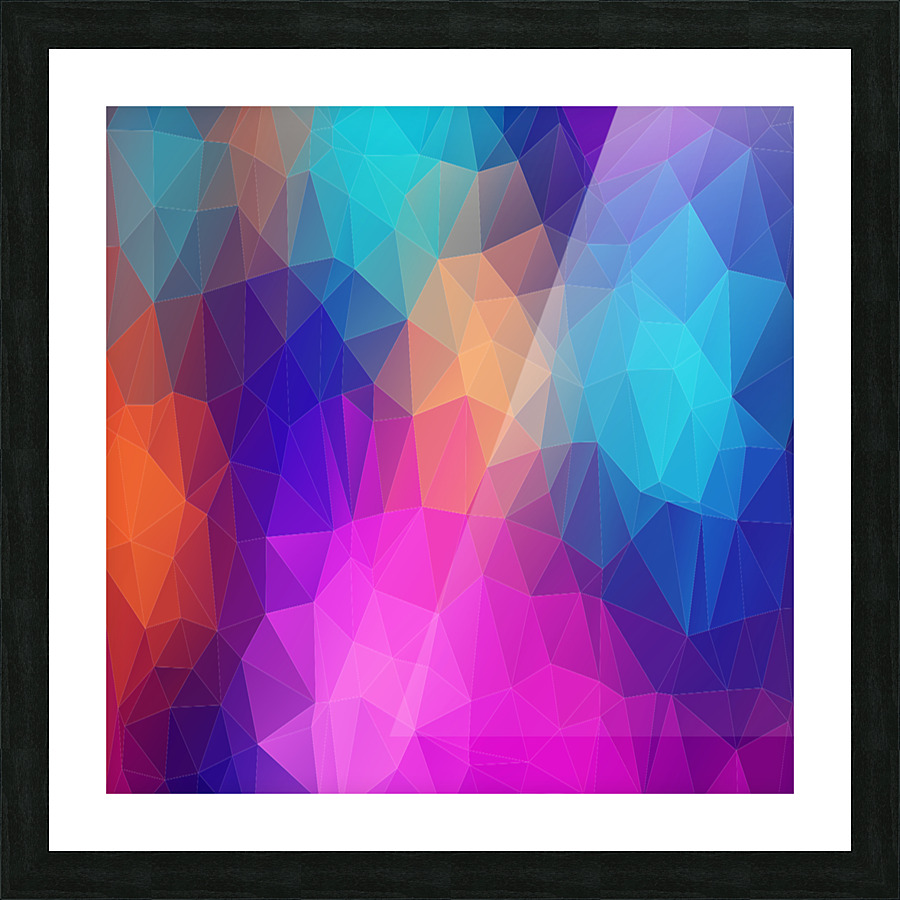 Triangles Polygon Color Picture Frame print