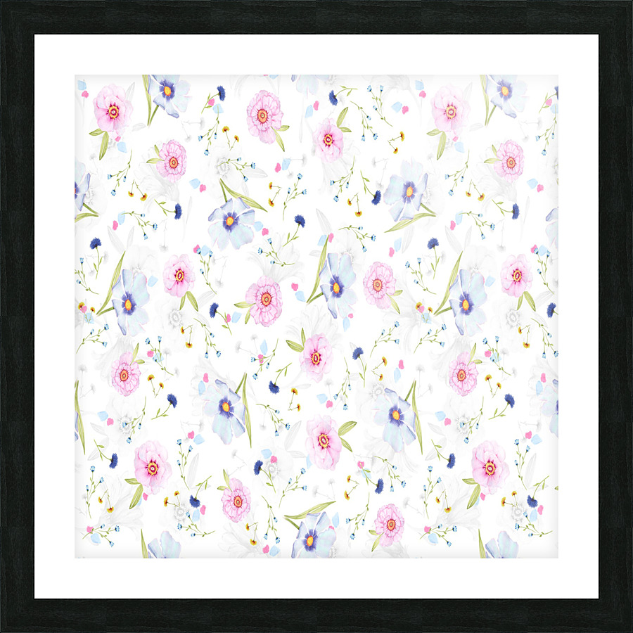 Pattern Flowers Picture Frame print