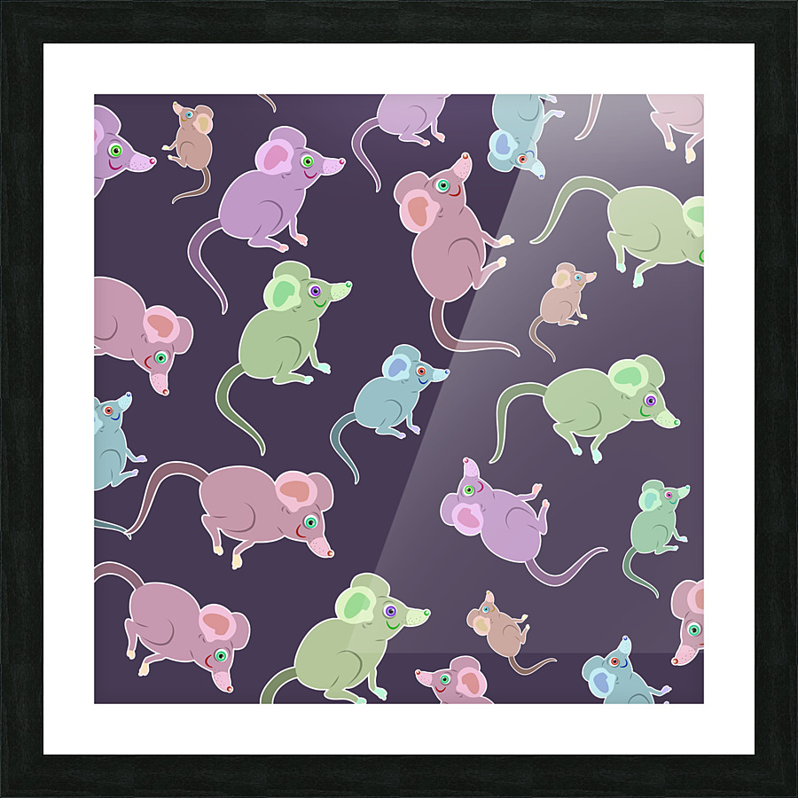 Animals Mouse Cartoon Picture Frame print