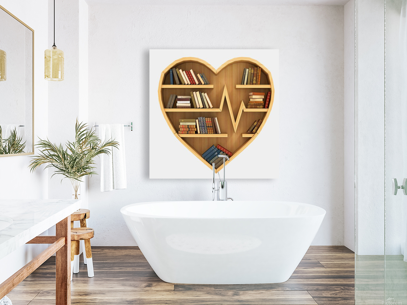 Bookshelf Heart Reproduction