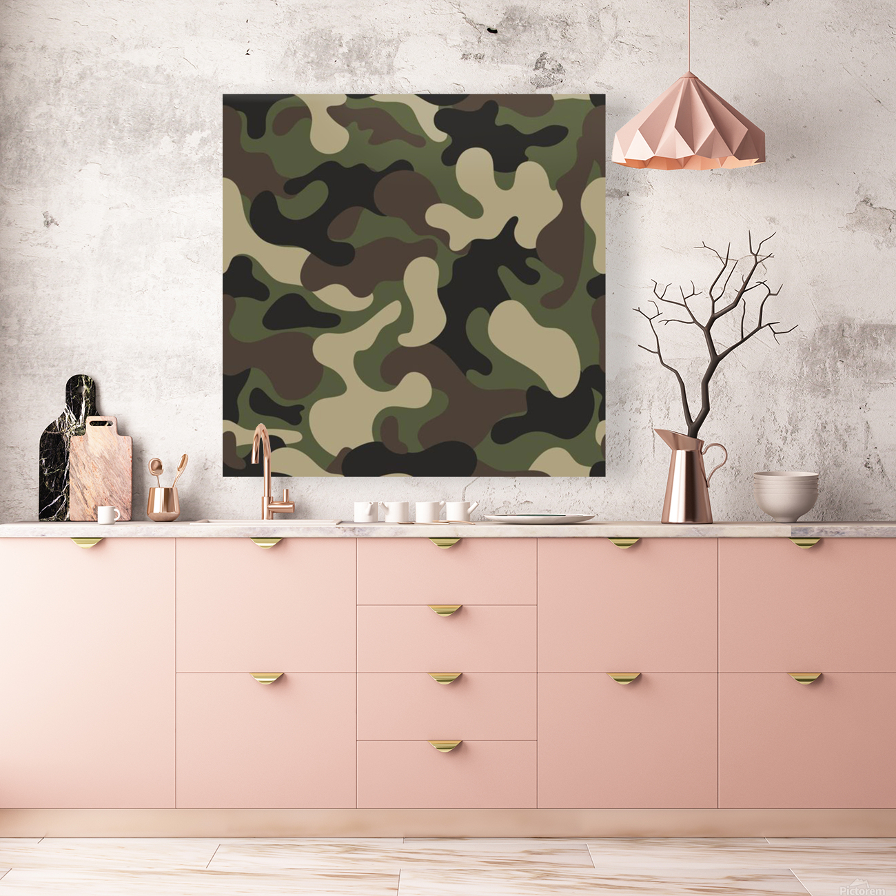 Camouflage Pattern Background Reproduction