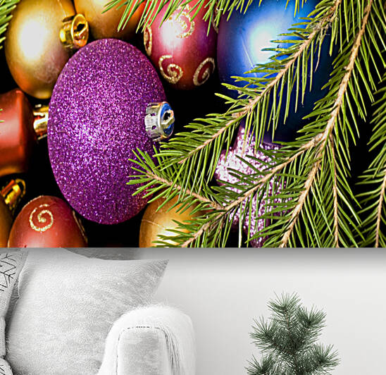 background of christmas decoration by Artworkshop