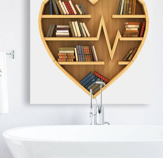 Bookshelf Heart by Artworkshop