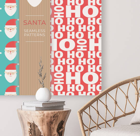 Background Christmas Claus Continuous Decorat by Artworkshop