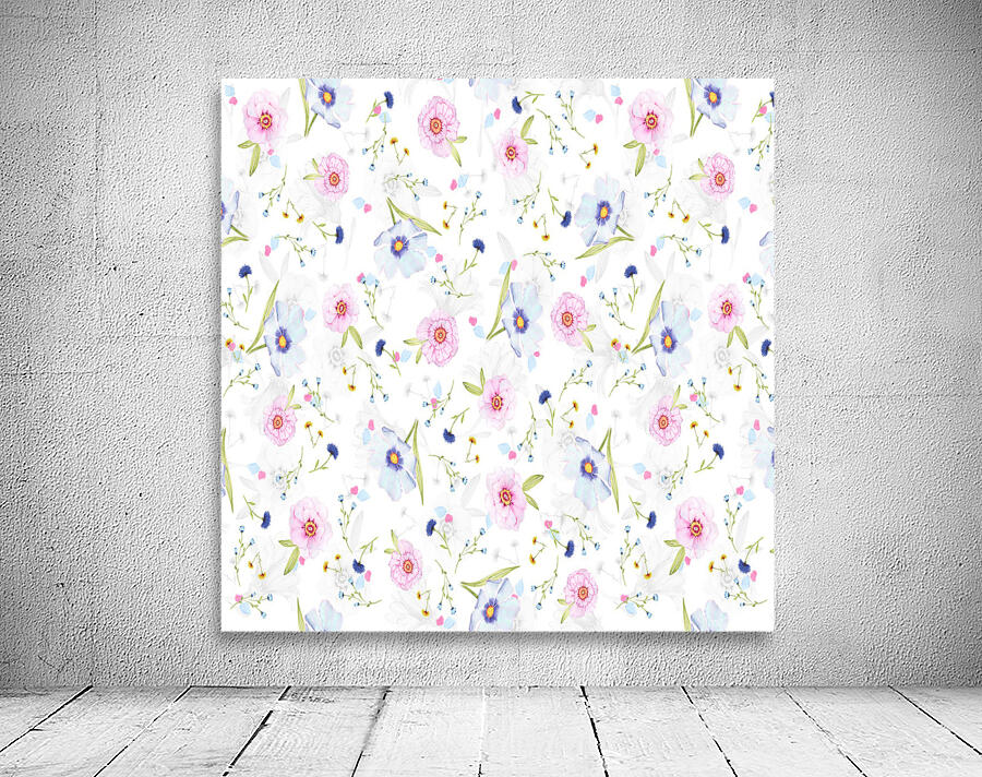 Pattern Flowers Wall Preview