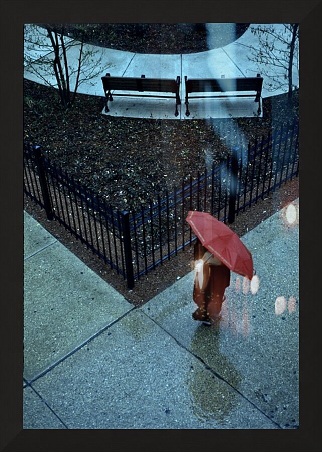 chicago rain Picture Frame print