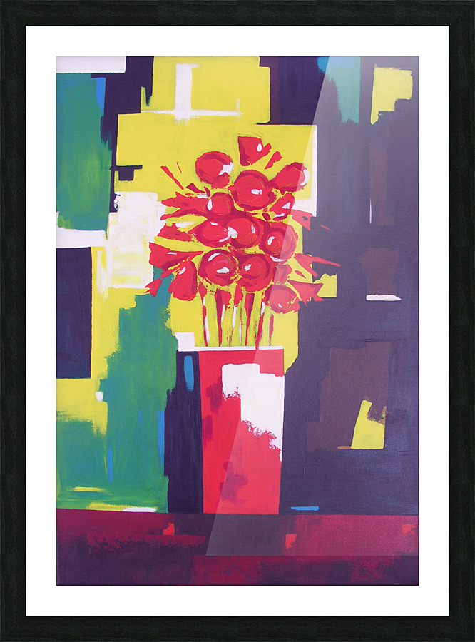 Red Bouquet Picture Frame print