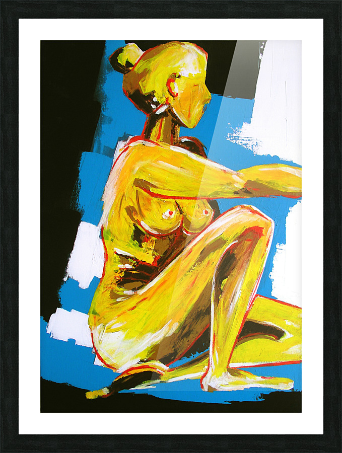 Blue Nude Picture Frame print