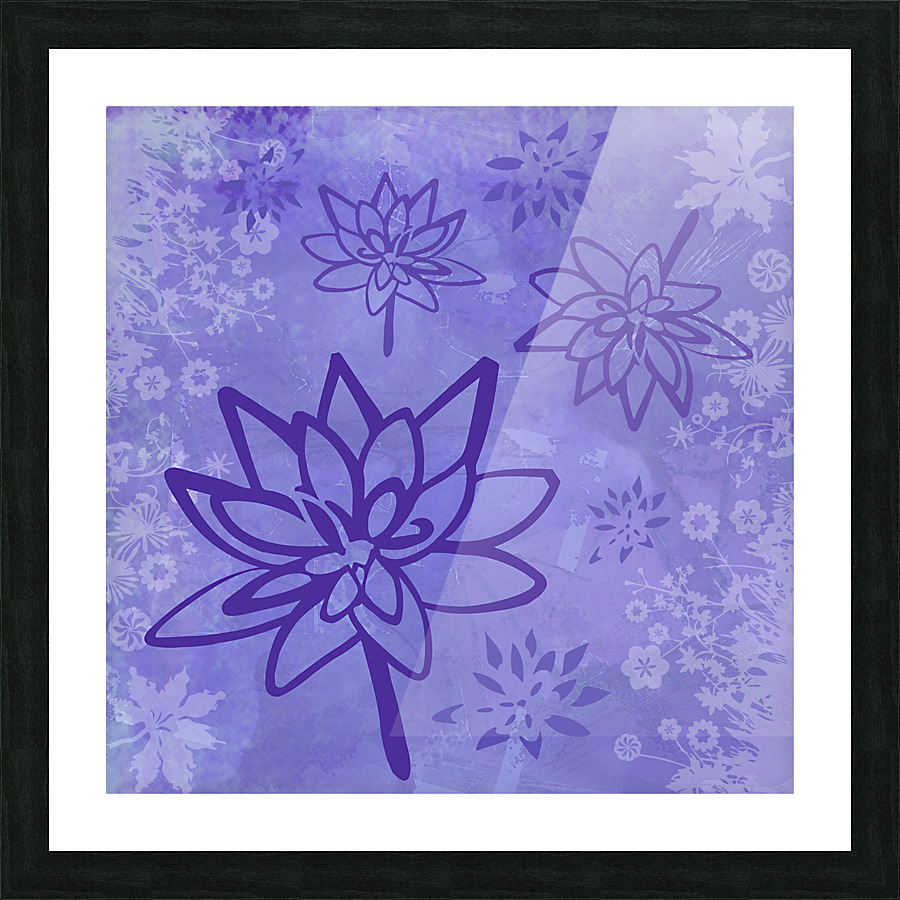 Violet Lotus Picture Frame print