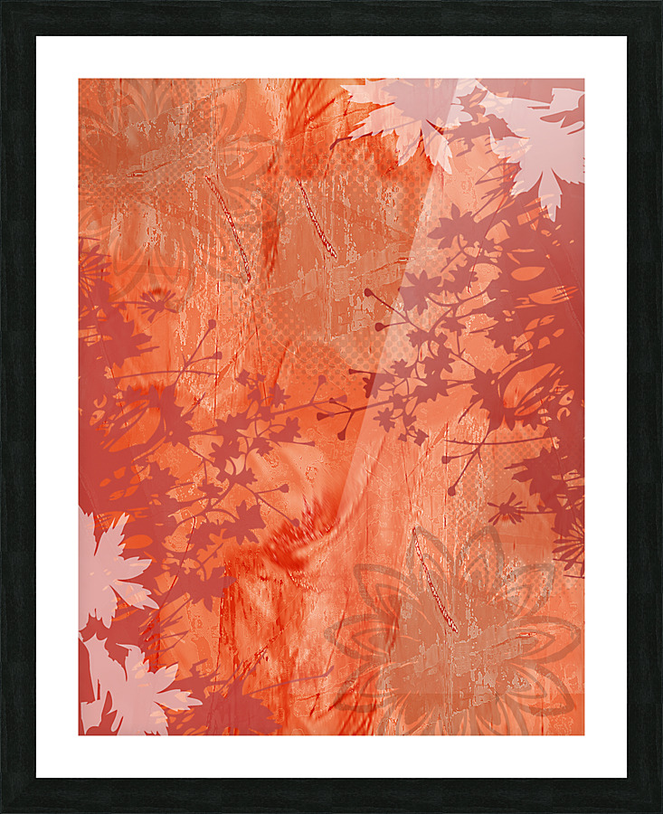 Orange Flower Picture Frame print