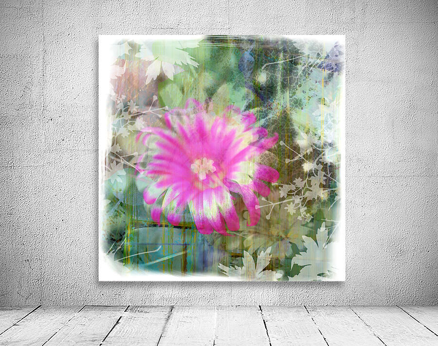Pink Cactus Flower Wall Preview