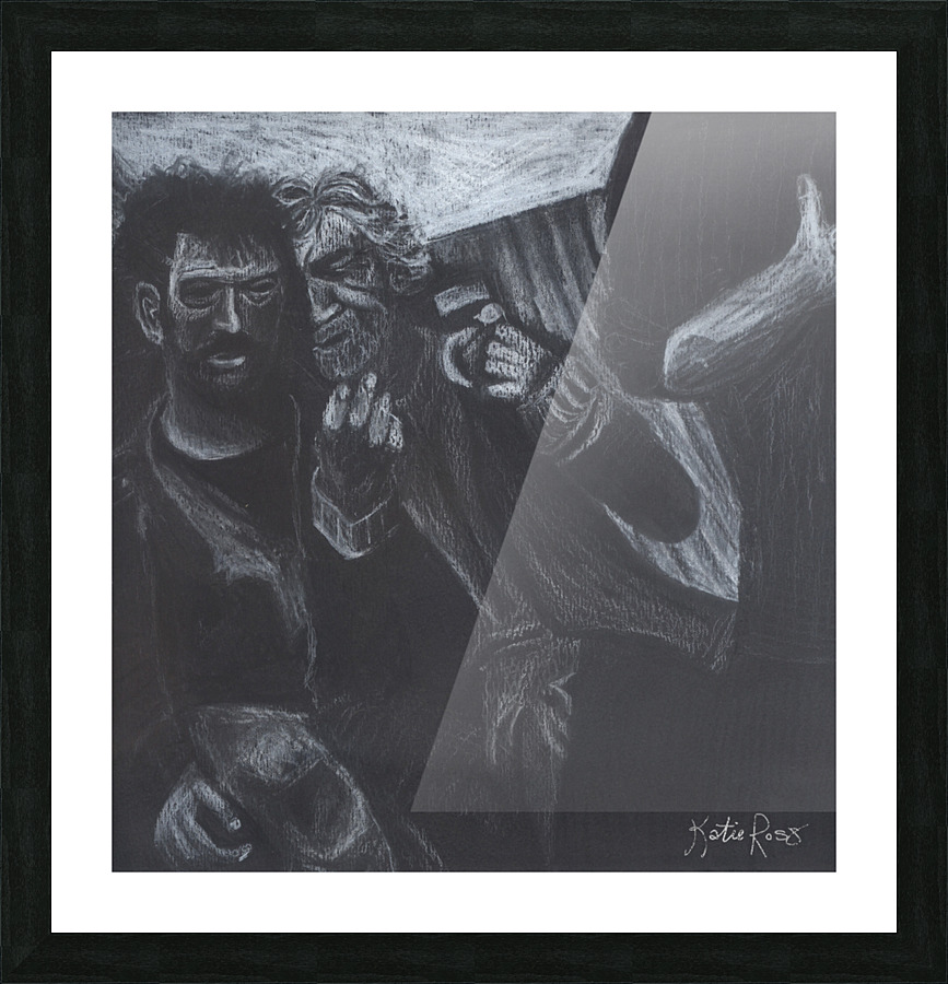 Two Drunk Men Picture Frame print