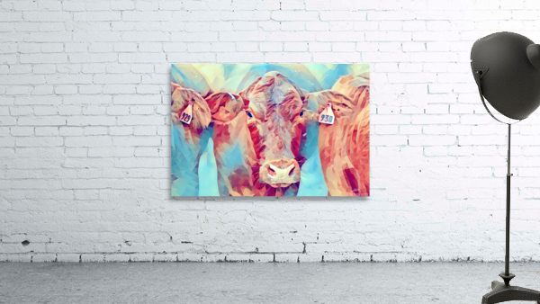 Red Brangus Poly Art Wall Preview