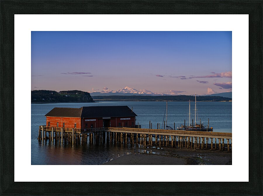Mt. Baker and the Wharf Picture Frame print