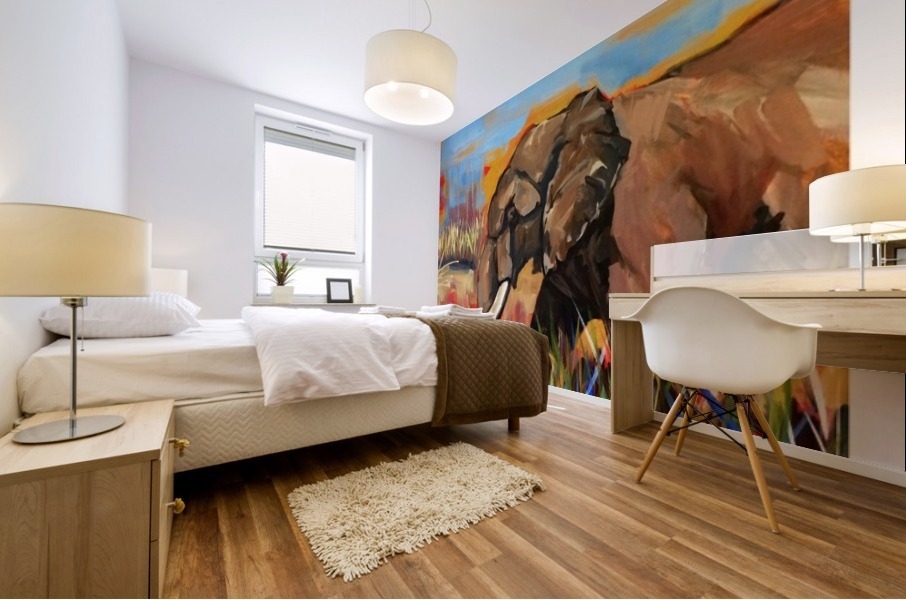 Elephant Mural print