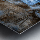 Sapphire Dreams: A Tranquil Waterfall Journey Metal print