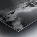 Reflective Harmony in Monochrome Metal print