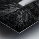 Monochrome Majesty: Watkins Glen Waterfall in Late October Metal print
