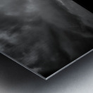 Rainy Day Stroll: Capturing Serenity with a Silhouetted Bird in  Metal print