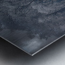 Ethereal Blue Amidst Monochrome Forest Impression metal