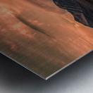 Solitary Vigil in a Fiery Twilight Metal print