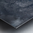 Ethereal Blue Amidst Monochrome Forest Impression metal