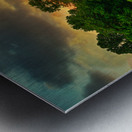 Worm Fence Sunset Metal print