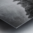 Exploring the Mystical Beauty of Center Lake: A Smokey Pond Metal print