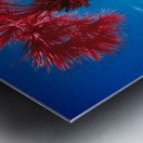 Whispers of Light: Crimson Lighthouse Metal print