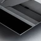 Black & White Boating: Waiting for Work Metal print